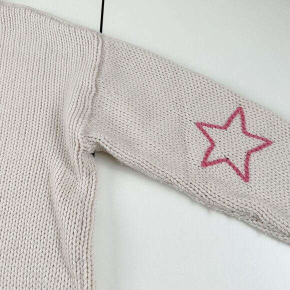 Sundry Stars Loose Knit Vanilla White Wool Blend Sweater Womens Sz 1 / S - Picture 3 of 9